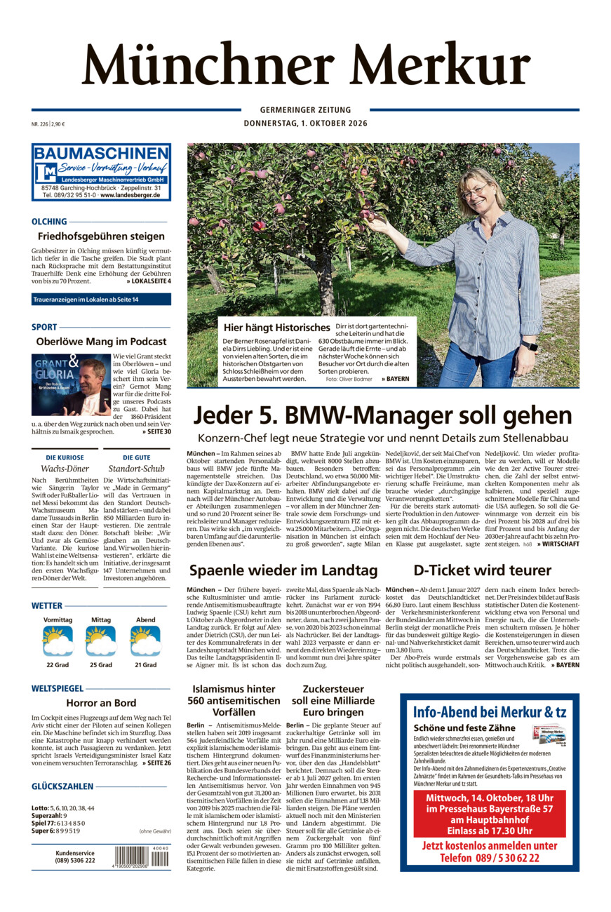 Germeringer Zeitung vom Donnerstag, 01.10.2026