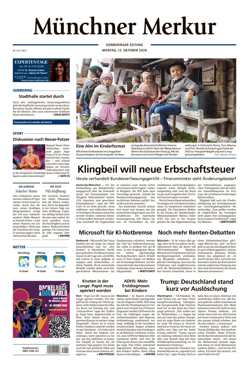 Germeringer Zeitung vom Montag, 12.10.2026