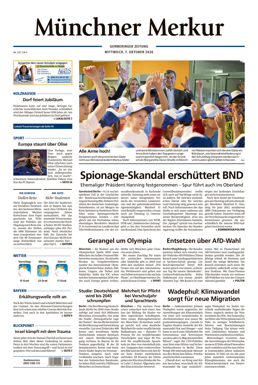Germeringer Zeitung vom Mittwoch, 07.10.2026