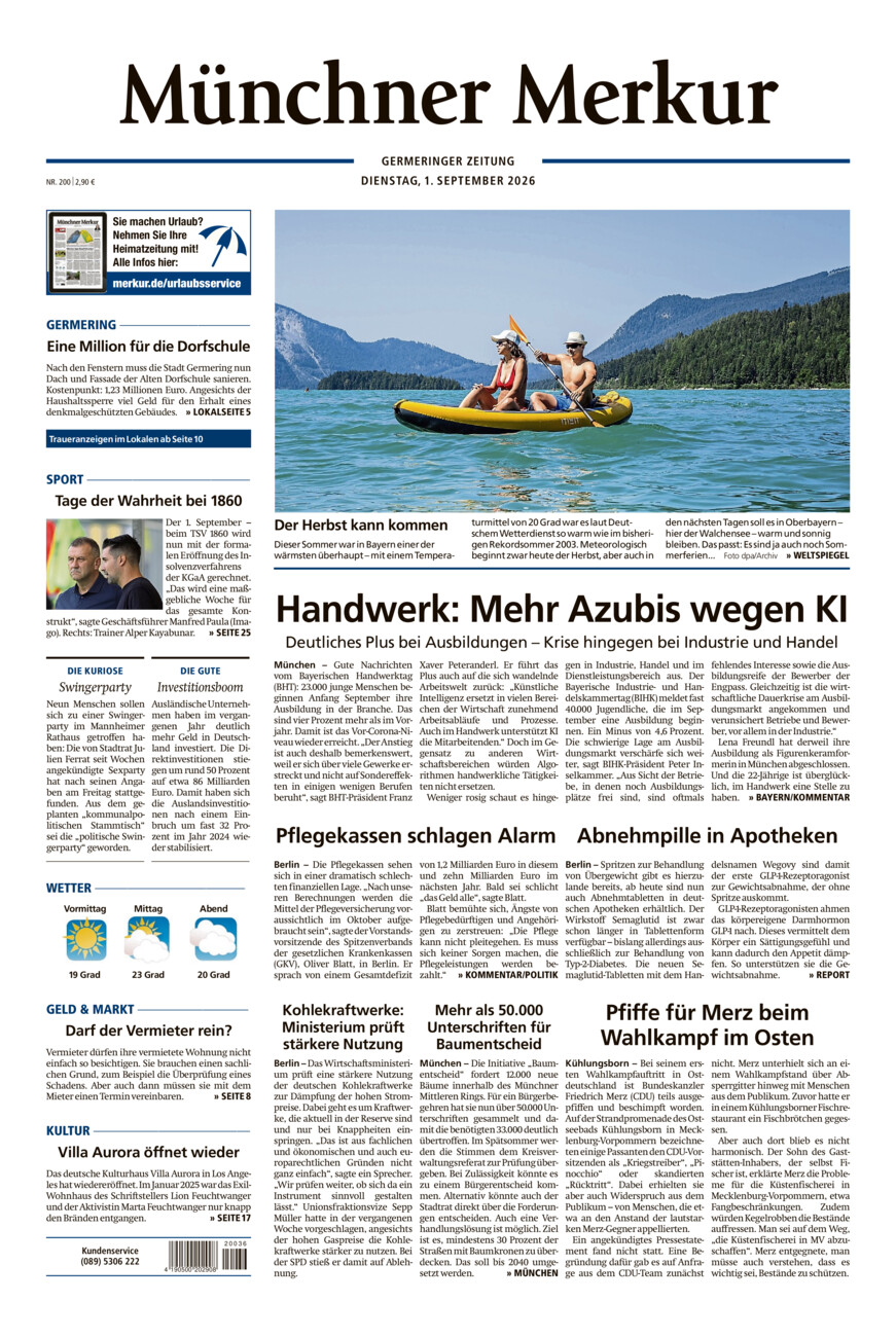 Germeringer Zeitung vom Dienstag, 01.09.2026
