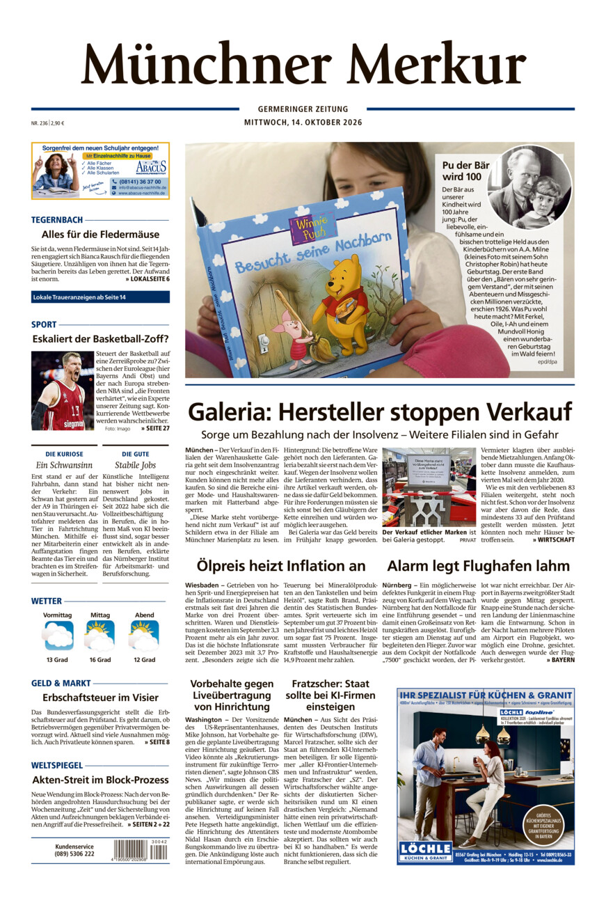 Germeringer Zeitung vom Mittwoch, 14.10.2026