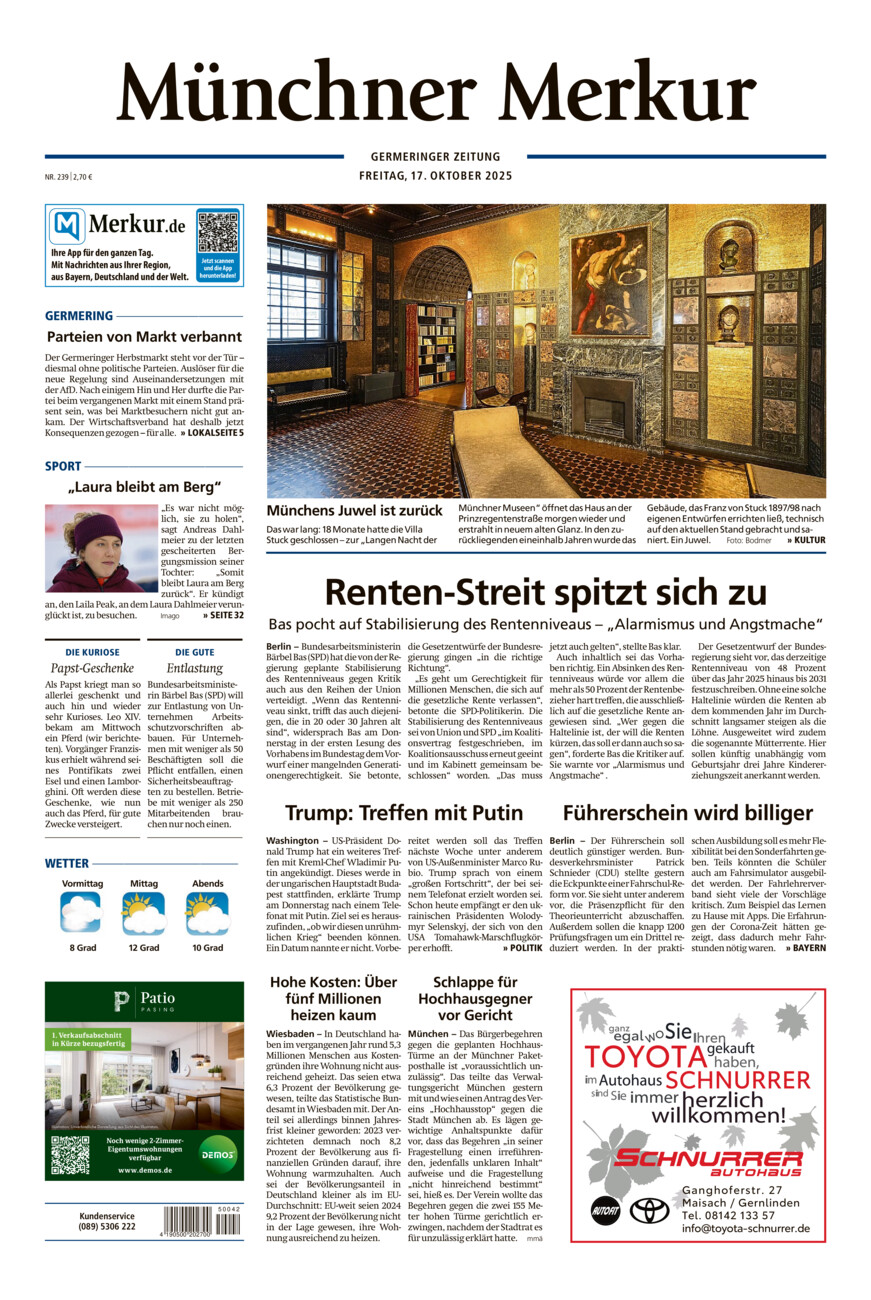 Germeringer Zeitung vom Freitag, 17.10.2025