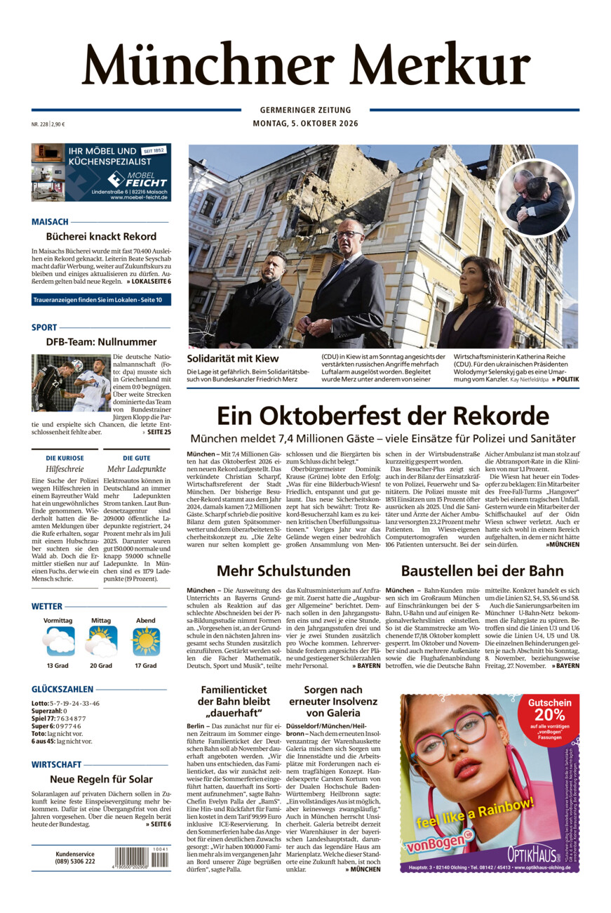 Germeringer Zeitung vom Montag, 05.10.2026