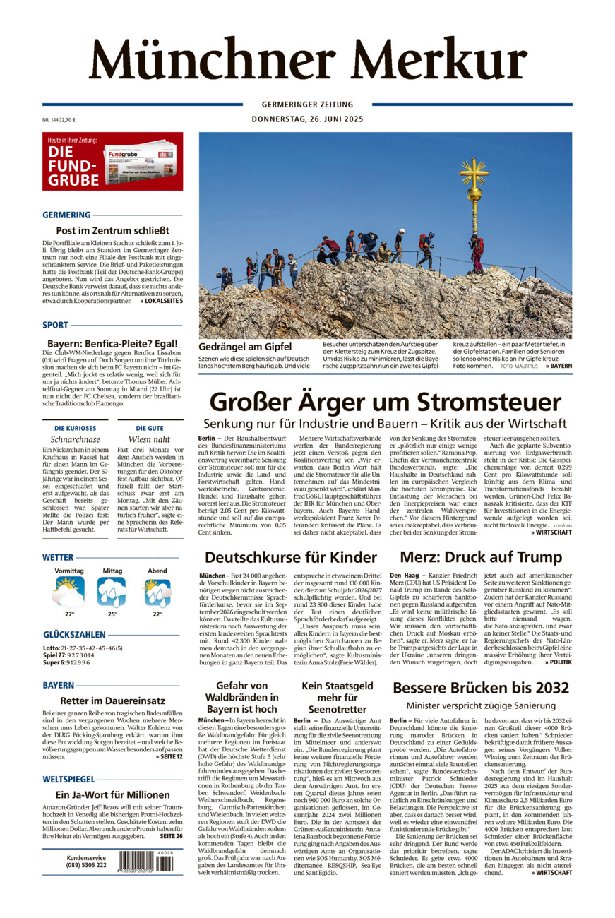 Germeringer Zeitung vom Donnerstag, 26.06.2025
