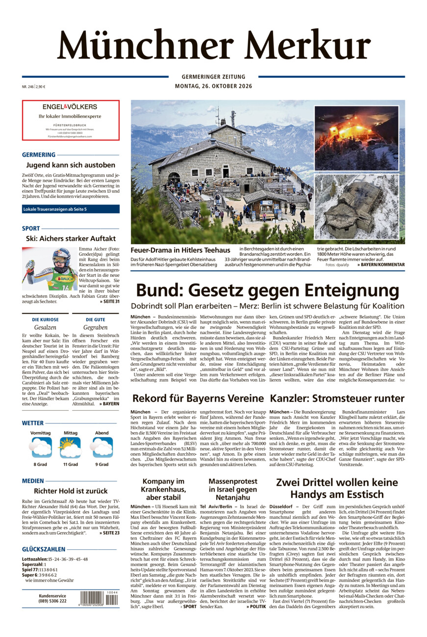 Germeringer Zeitung vom Montag, 26.10.2026