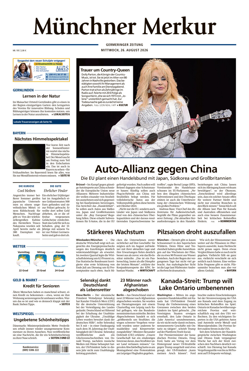 Germeringer Zeitung vom Mittwoch, 26.08.2026