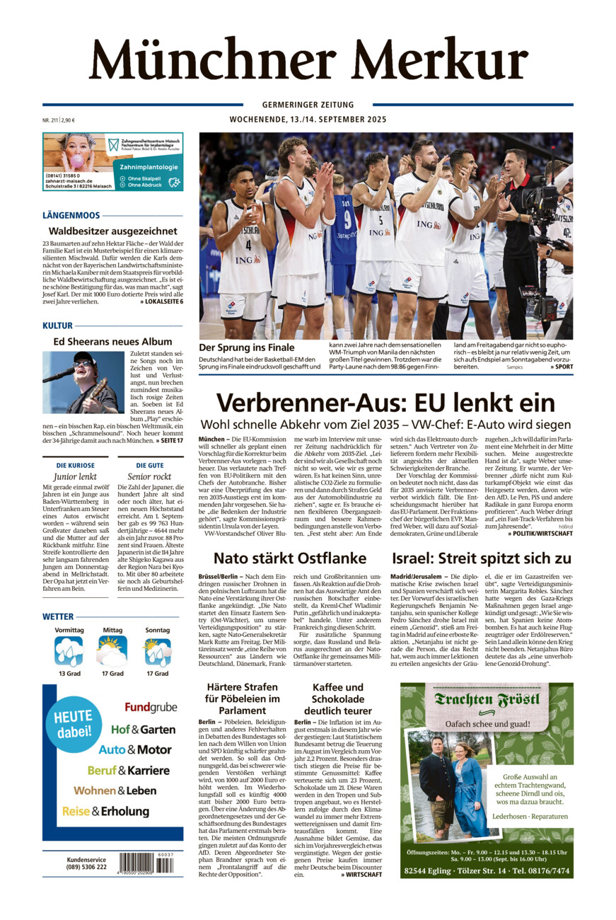 Germeringer Zeitung vom Samstag, 13.09.2025