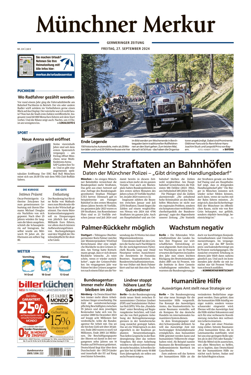 Germeringer Zeitung vom Freitag, 27.09.2024