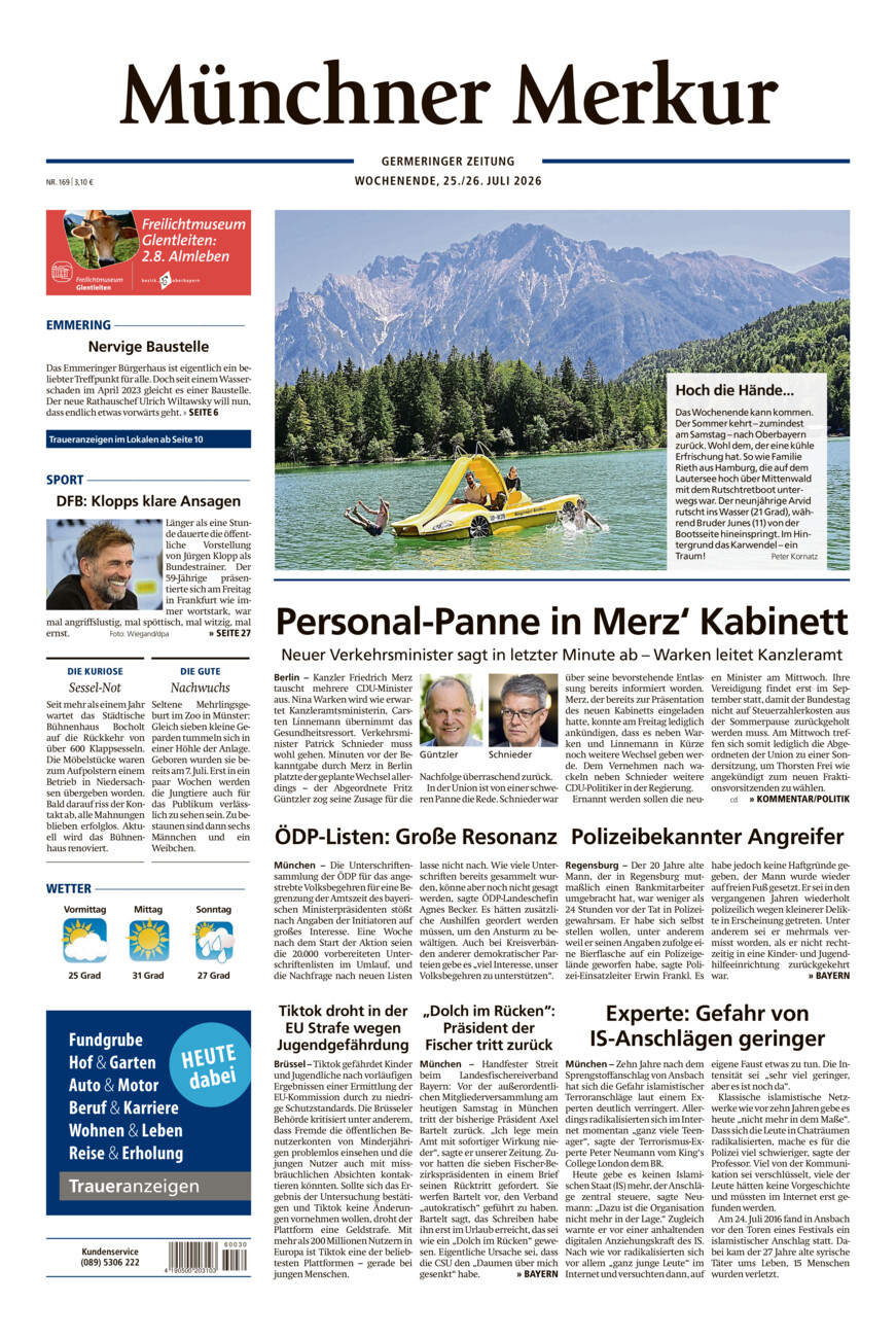 Germeringer Zeitung vom Samstag, 25.07.2026