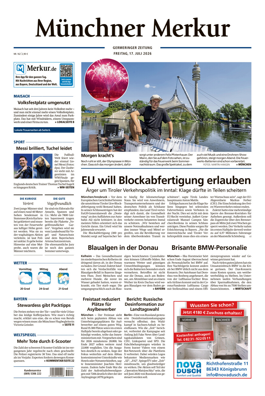 Germeringer Zeitung vom Freitag, 17.07.2026