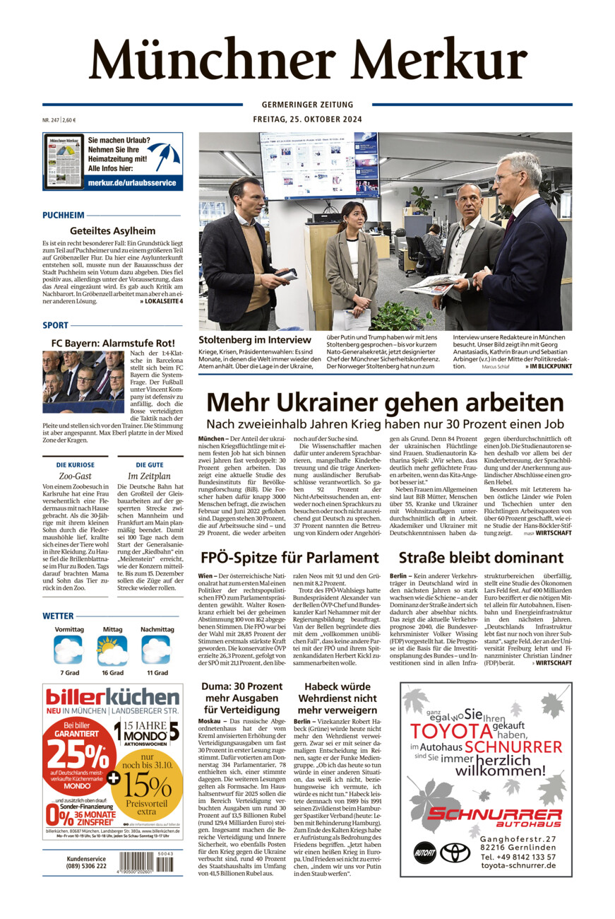 Germeringer Zeitung vom Freitag, 25.10.2024