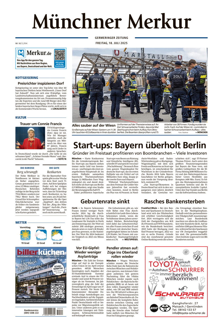 Germeringer Zeitung vom Freitag, 18.07.2025