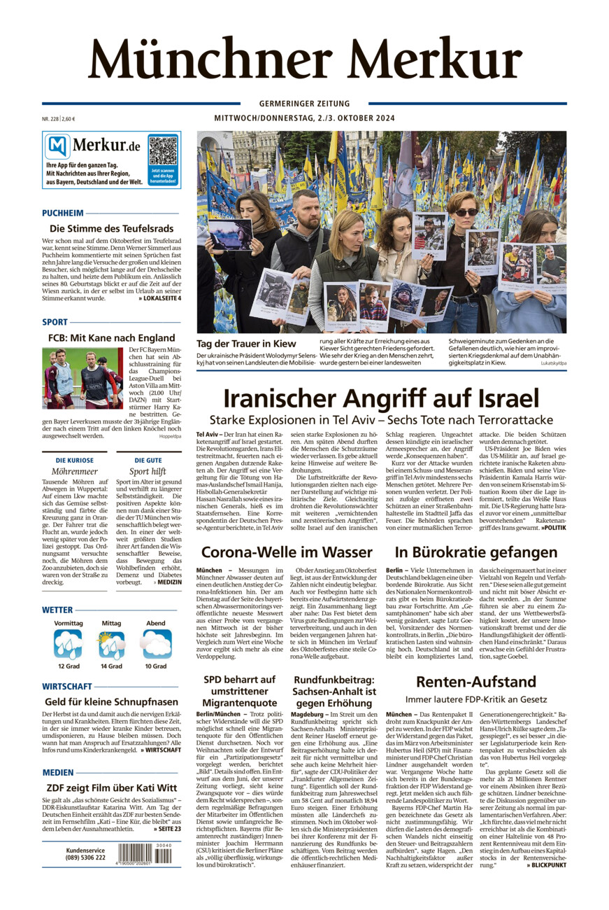 Germeringer Zeitung vom Mittwoch, 02.10.2024