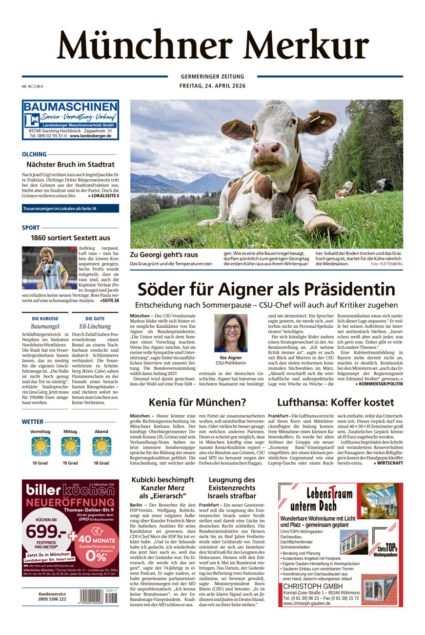 Germeringer Zeitung vom Freitag, 24.04.2026
