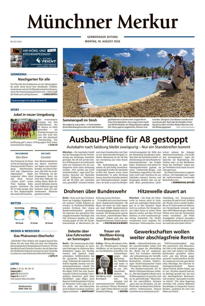 Germeringer Zeitung vom Montag, 10.08.2026