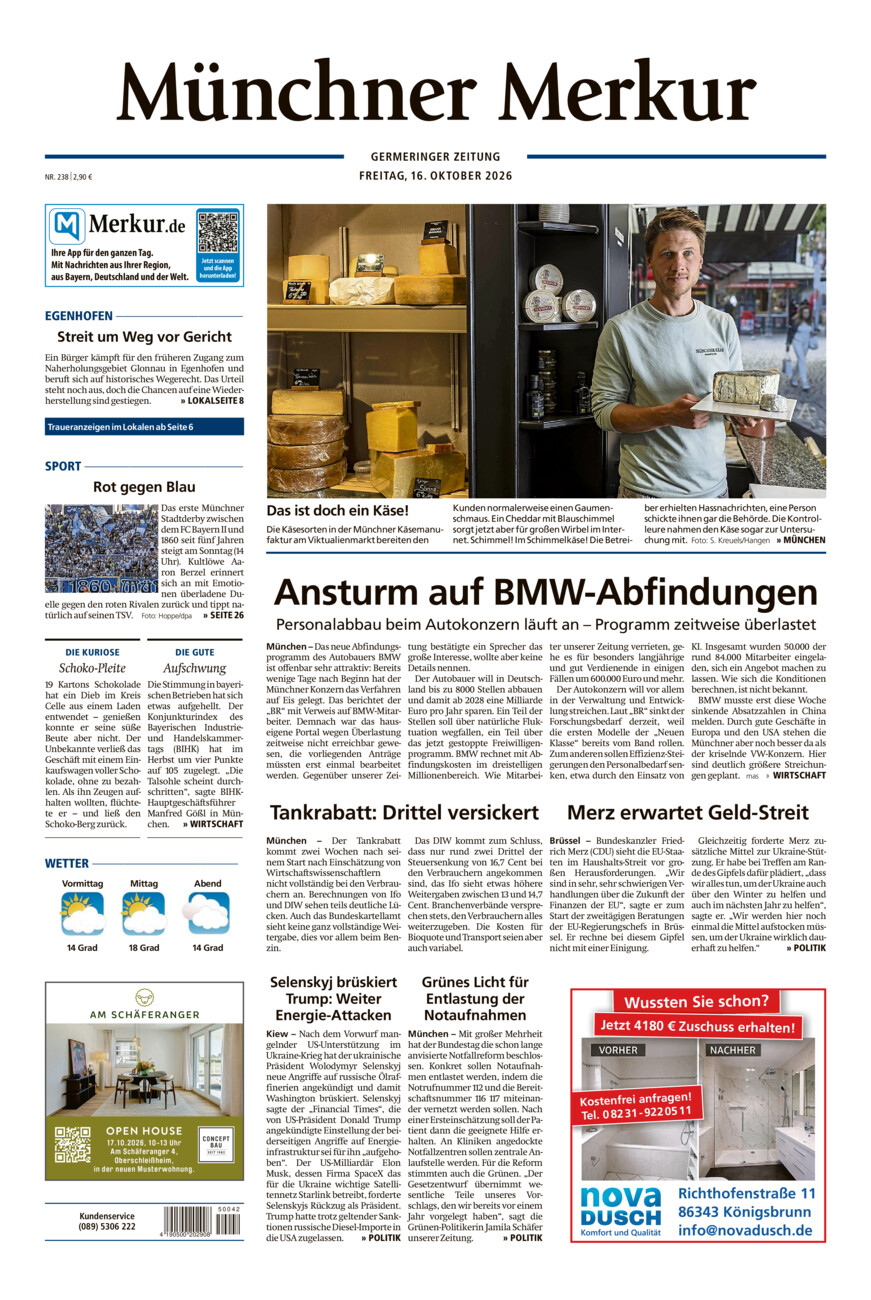 Germeringer Zeitung vom Freitag, 16.10.2026
