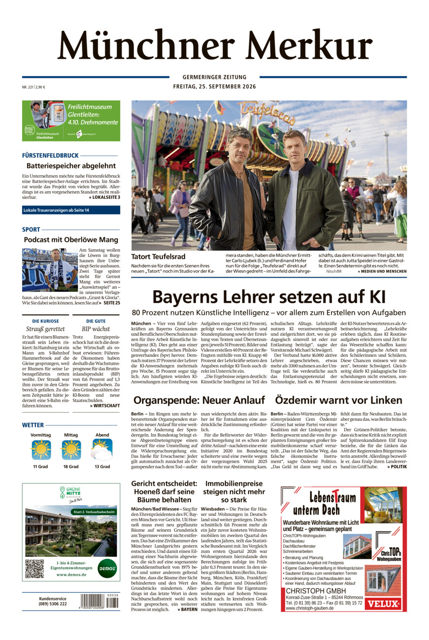 Germeringer Zeitung vom Freitag, 25.09.2026