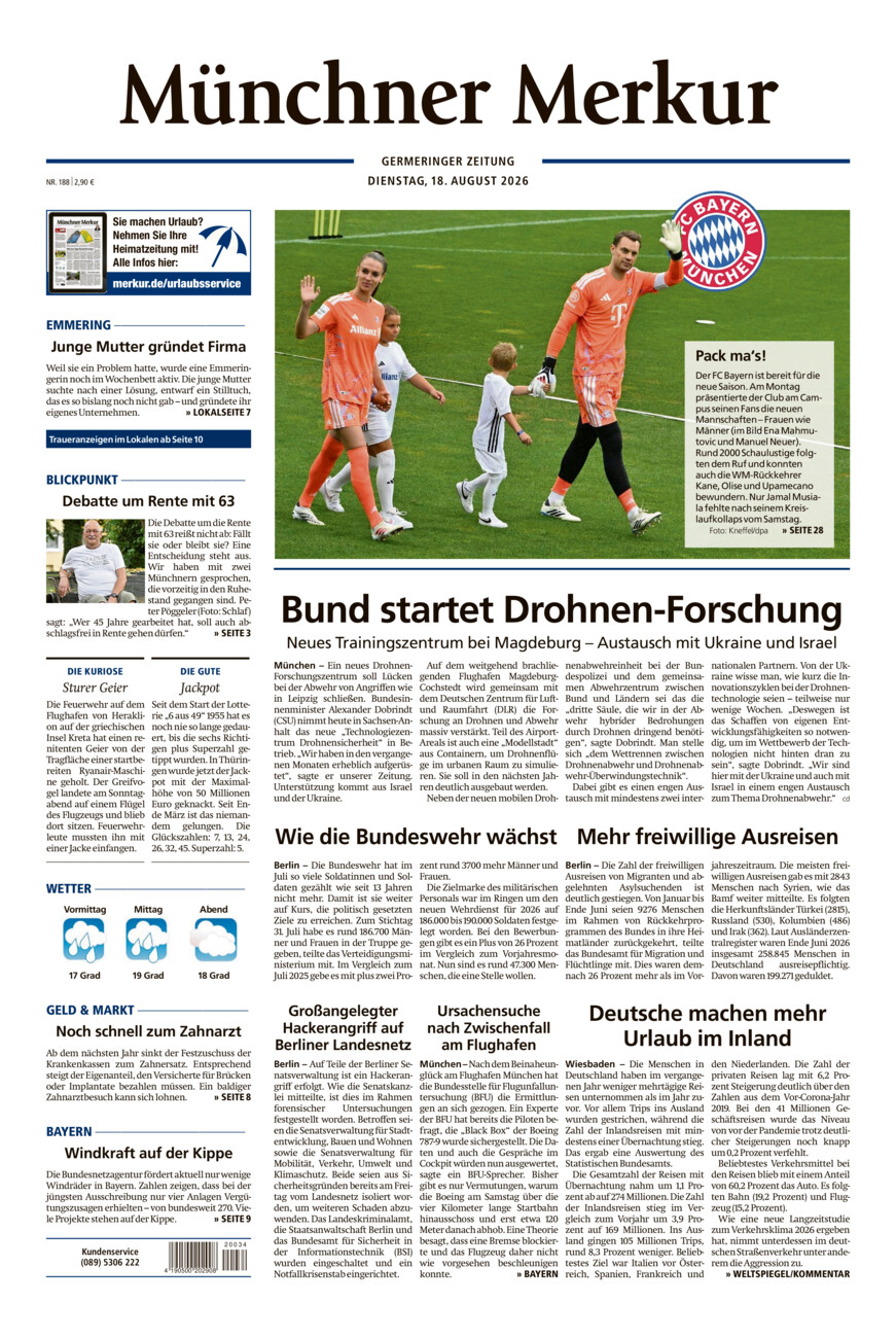 Germeringer Zeitung vom Dienstag, 18.08.2026
