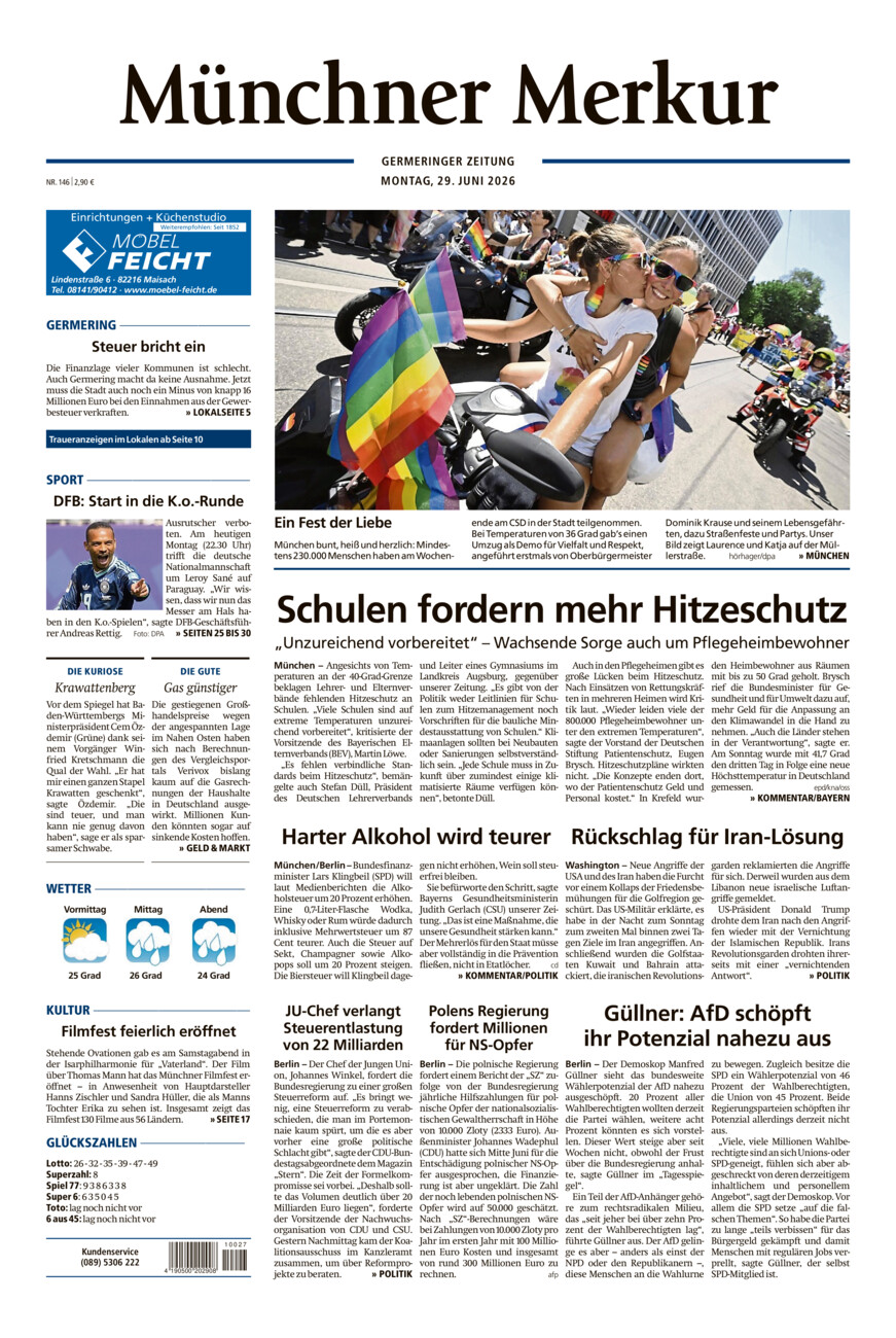Germeringer Zeitung vom Montag, 29.06.2026
