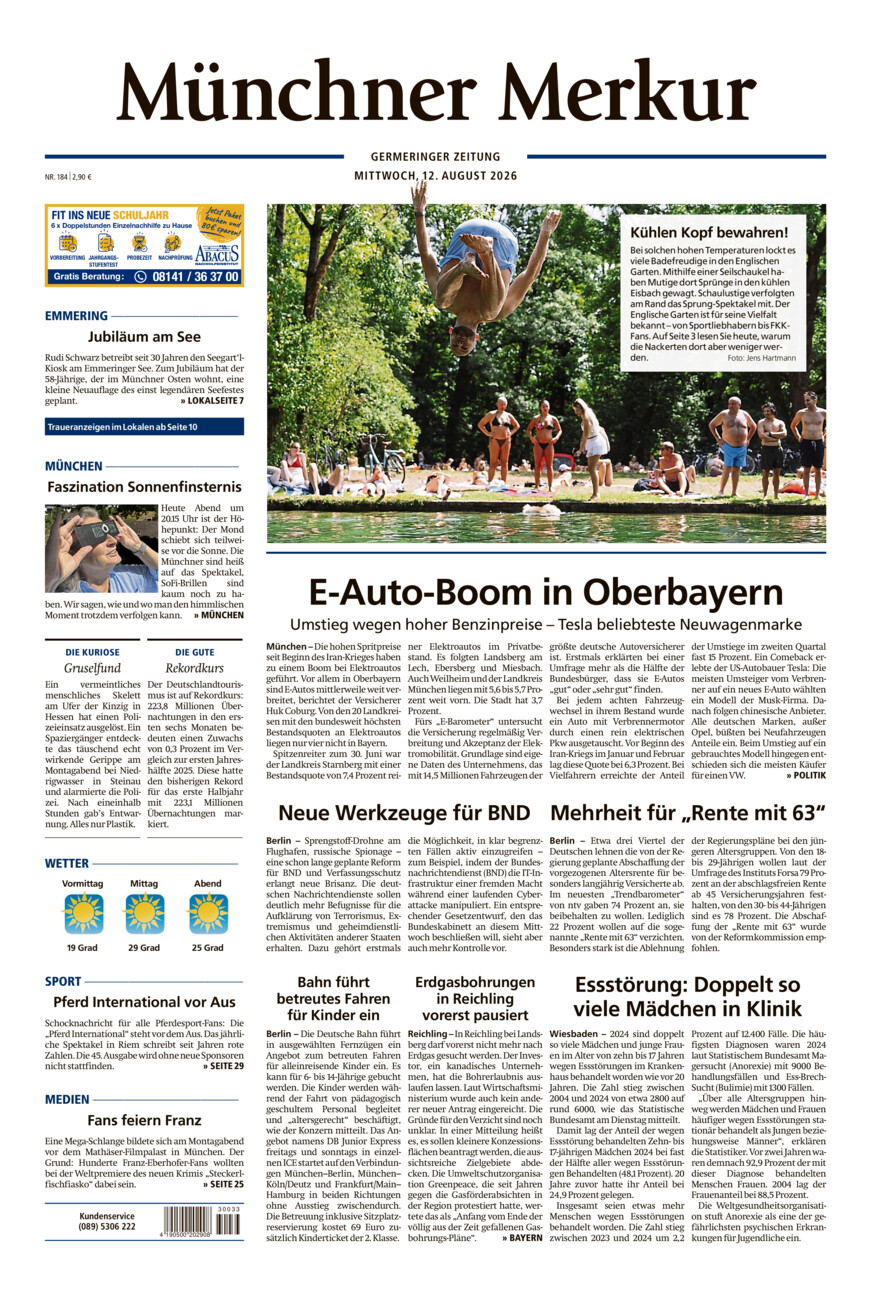 Germeringer Zeitung vom Mittwoch, 12.08.2026