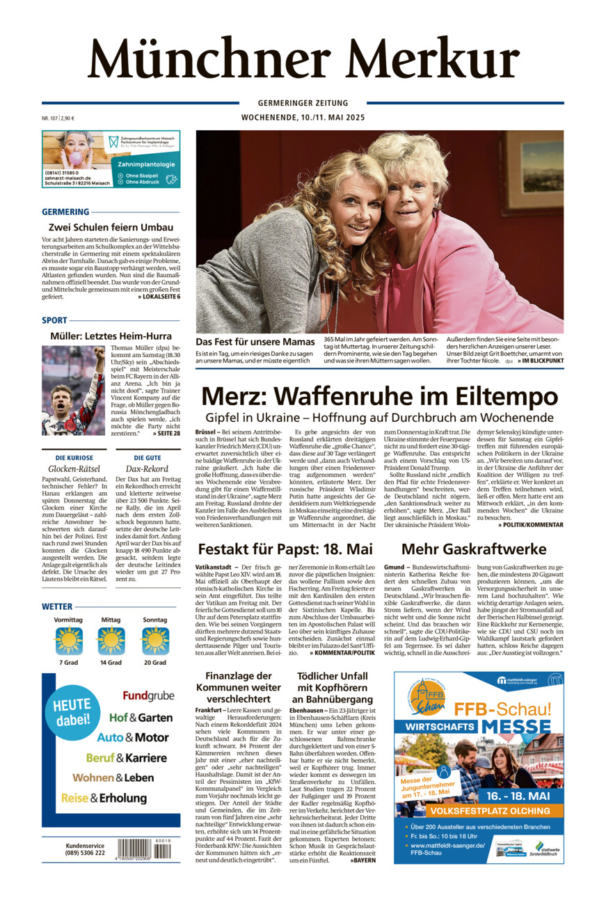 Germeringer Zeitung vom Samstag, 10.05.2025