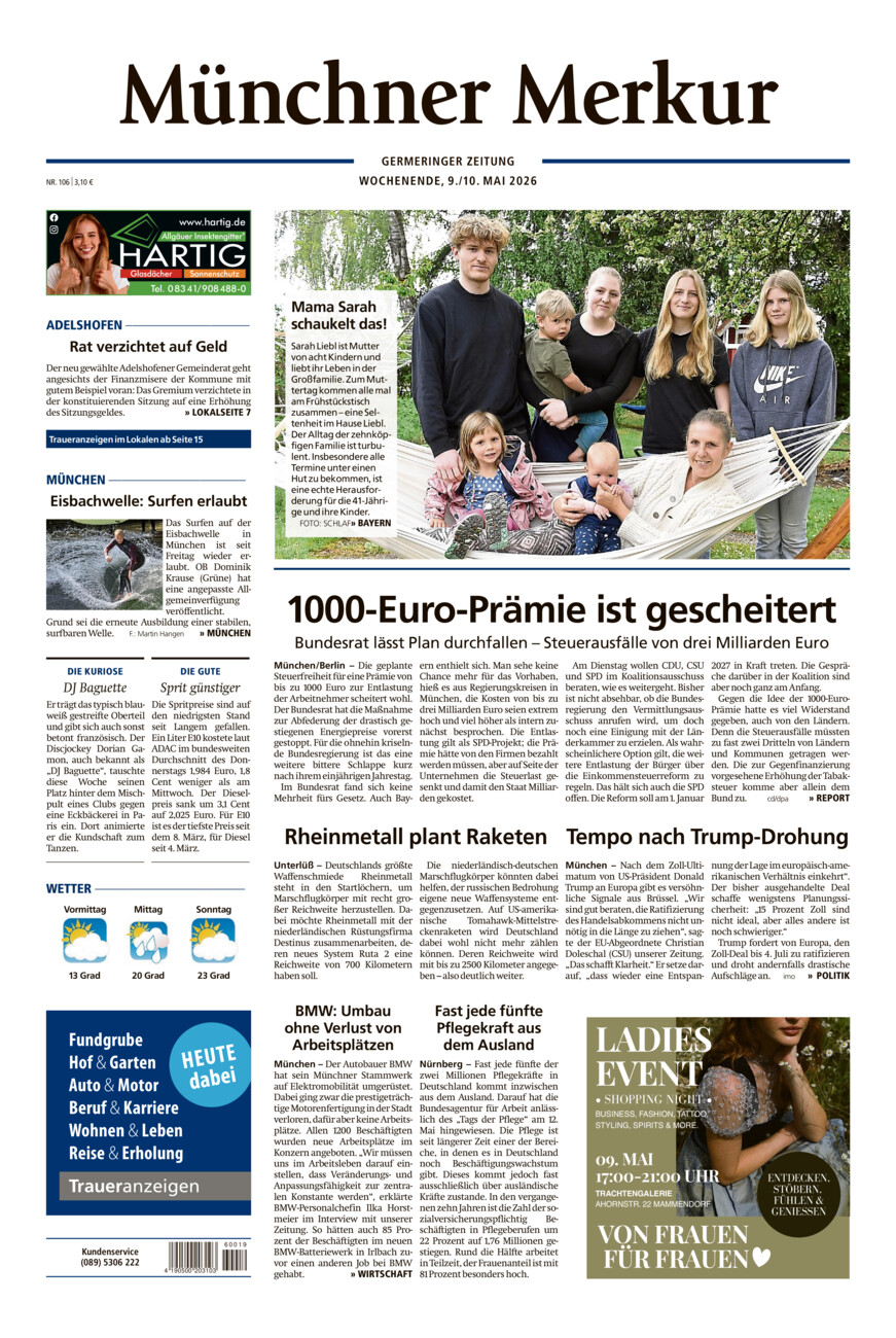 Germeringer Zeitung vom Samstag, 09.05.2026