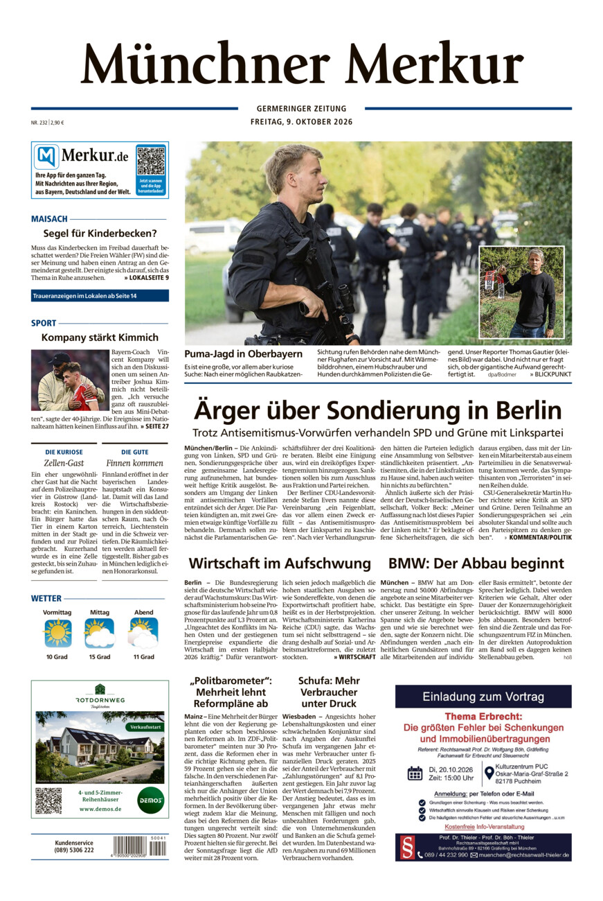 Germeringer Zeitung vom Freitag, 09.10.2026