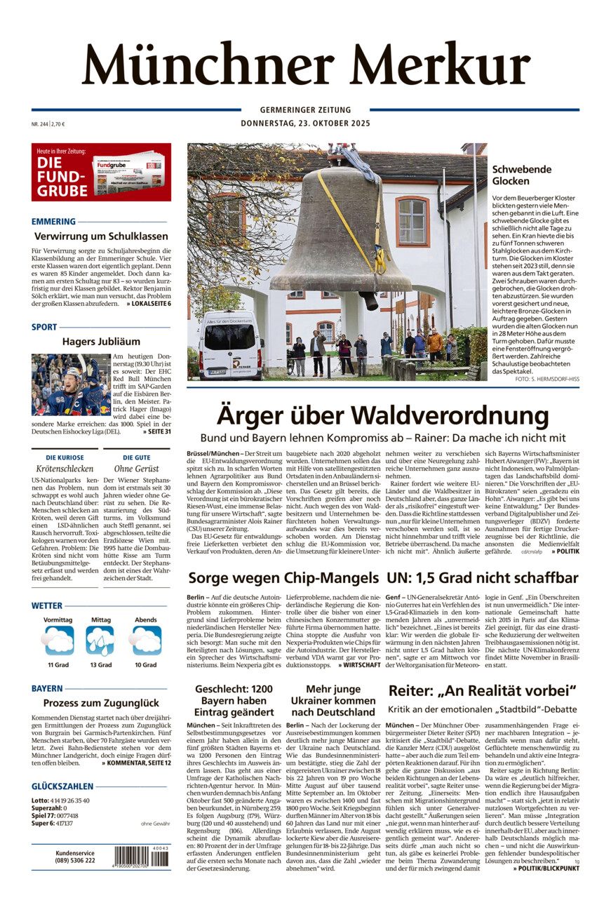 Germeringer Zeitung vom Donnerstag, 23.10.2025