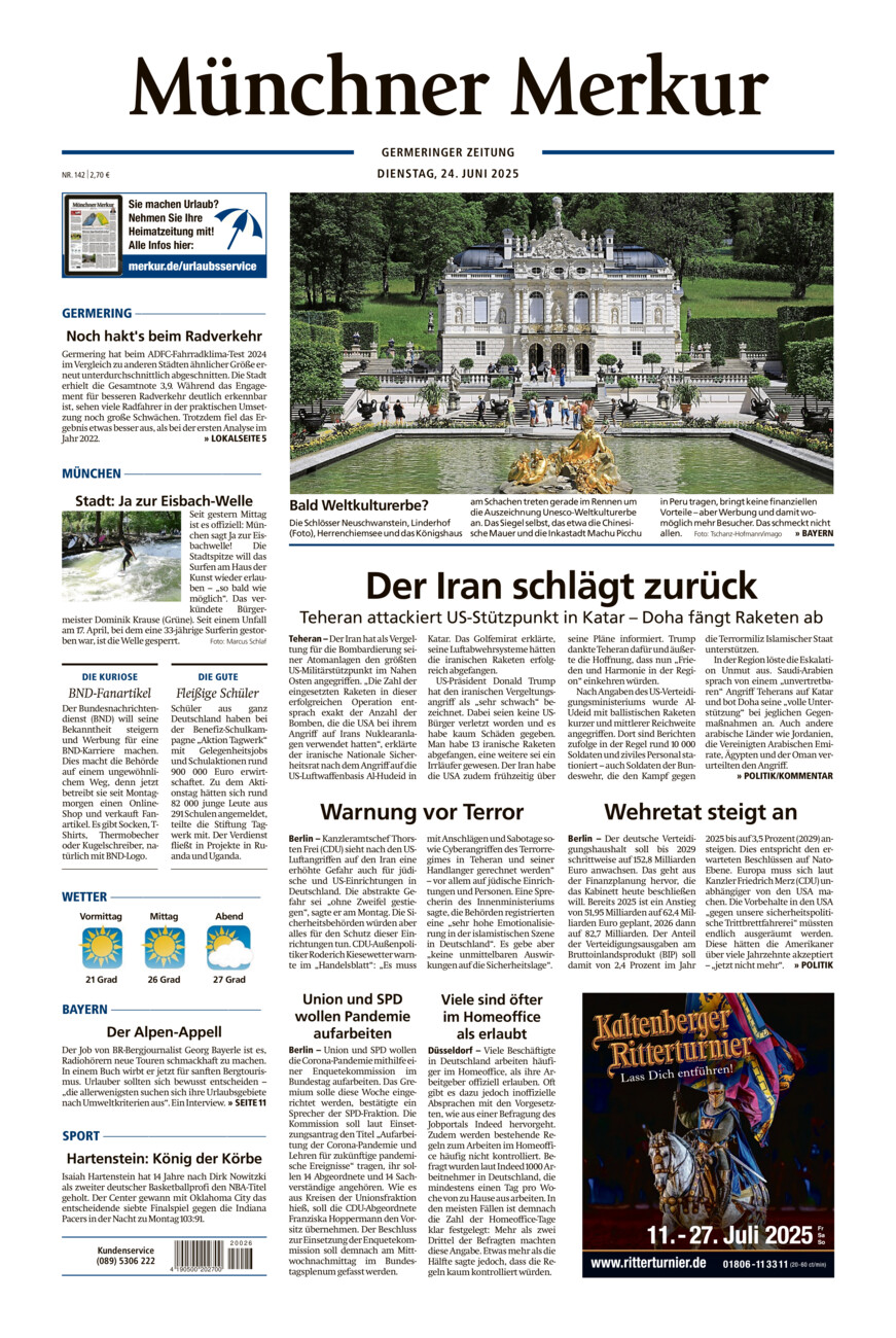 Germeringer Zeitung vom Dienstag, 24.06.2025