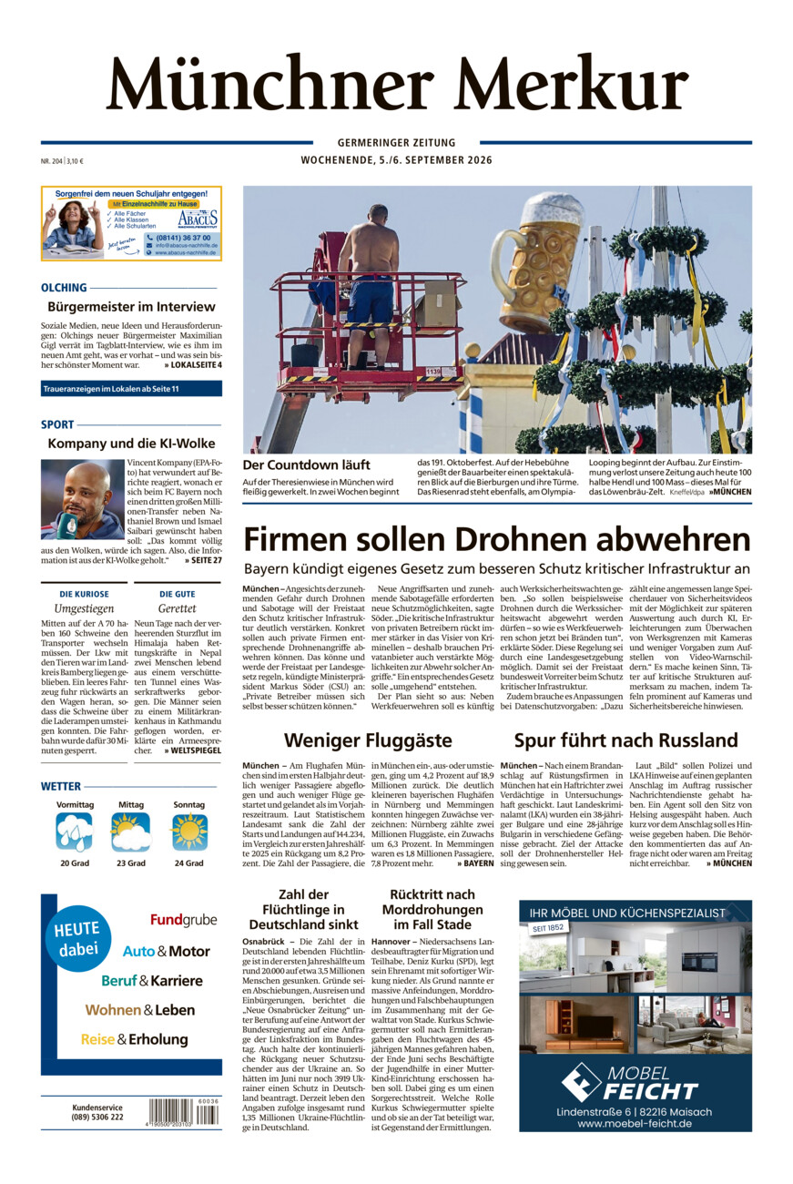 Germeringer Zeitung vom Samstag, 05.09.2026