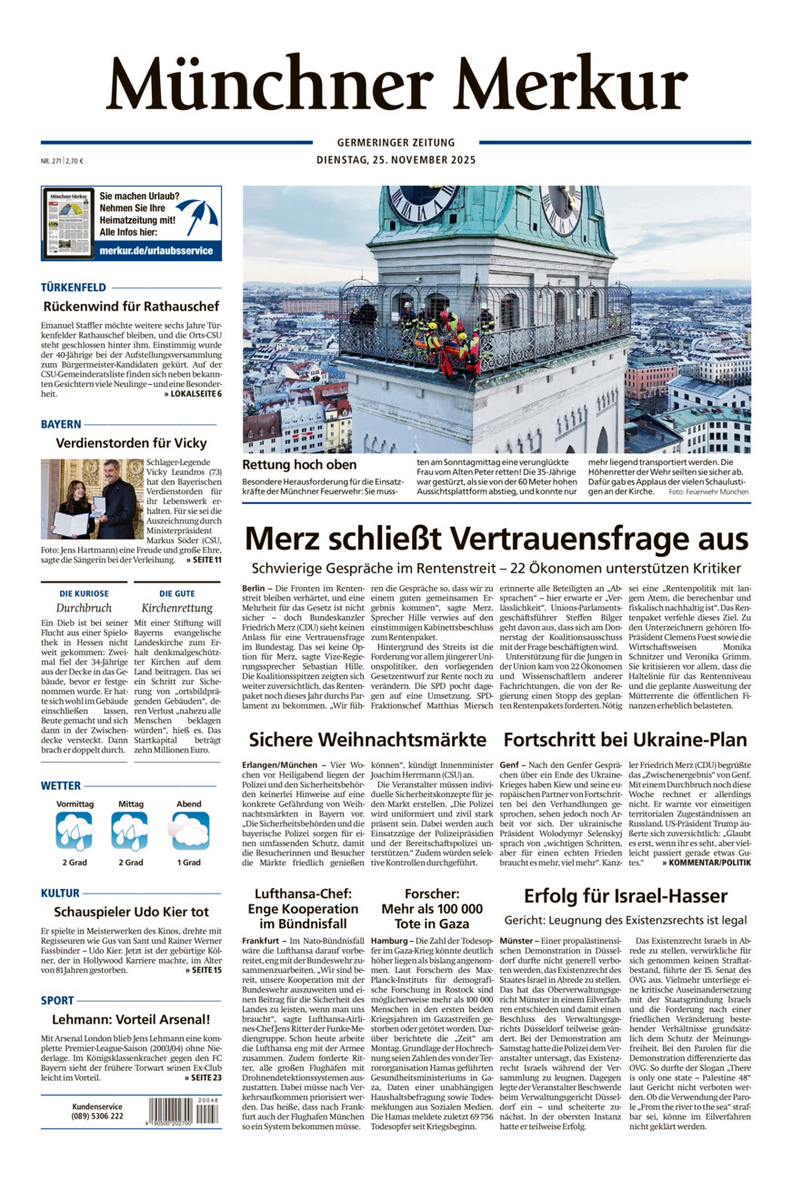 Germeringer Zeitung vom Dienstag, 25.11.2025