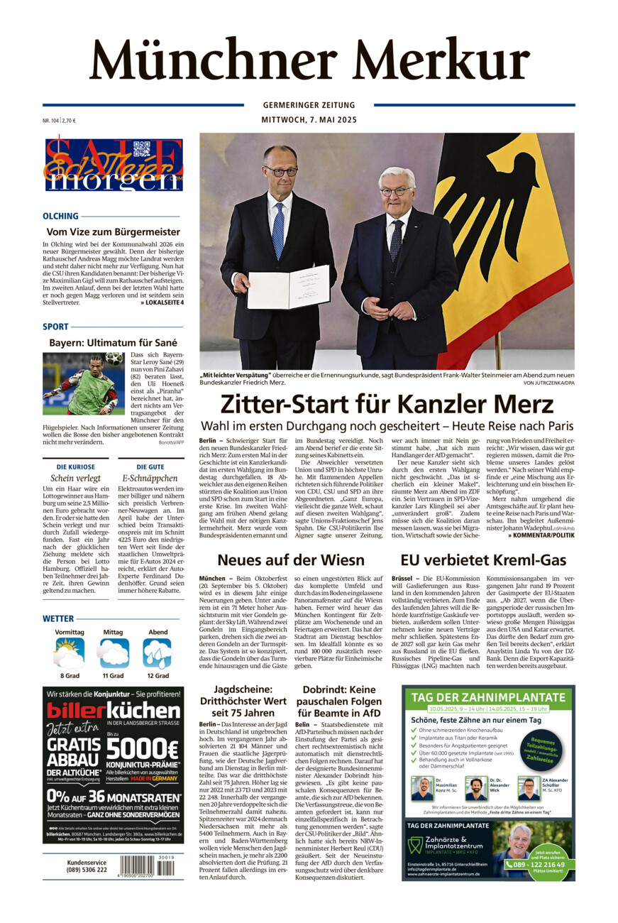 Germeringer Zeitung vom Mittwoch, 07.05.2025
