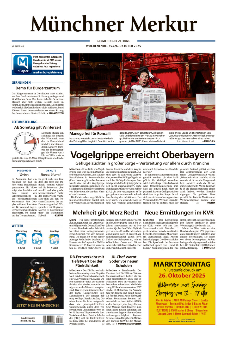 Germeringer Zeitung vom Samstag, 25.10.2025