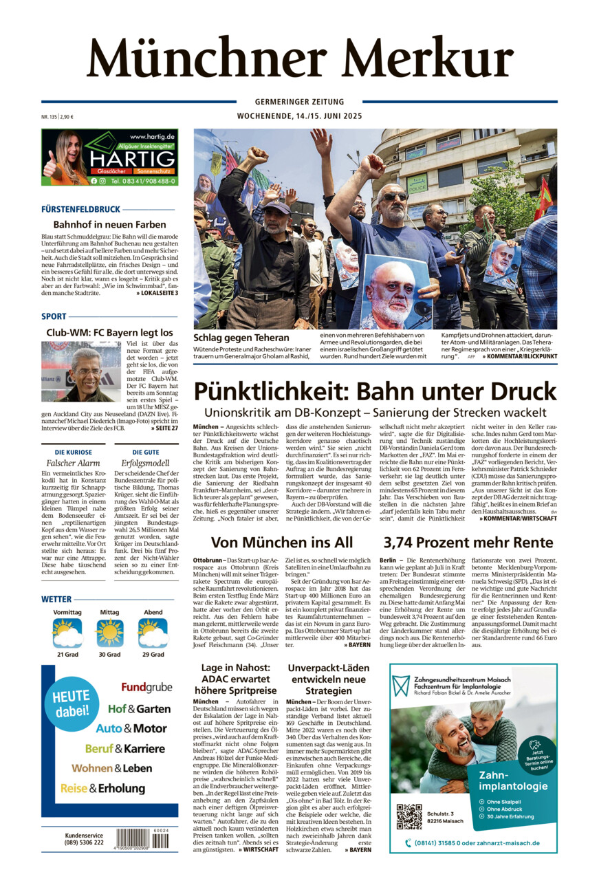 Germeringer Zeitung vom Samstag, 14.06.2025