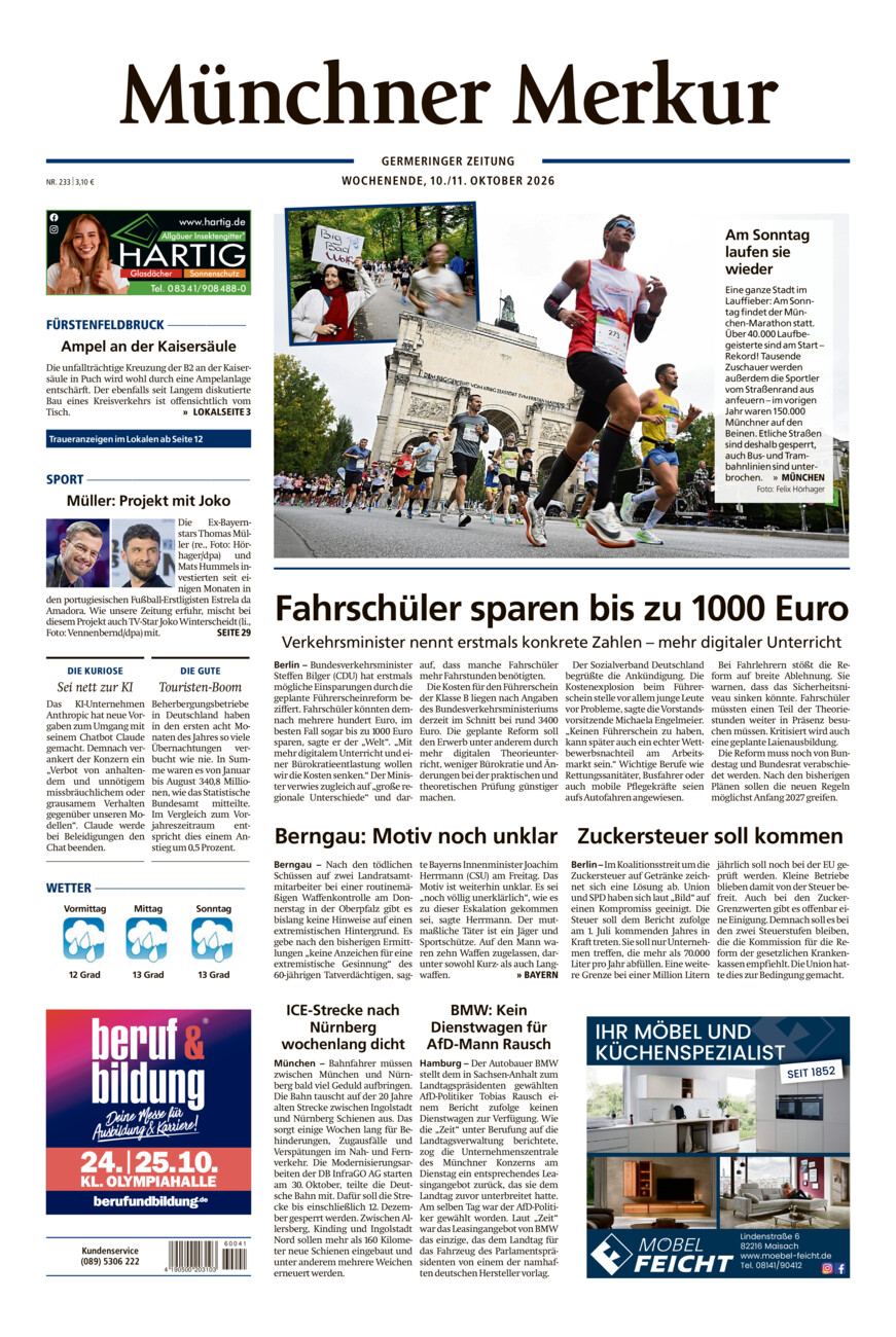 Germeringer Zeitung vom Samstag, 10.10.2026