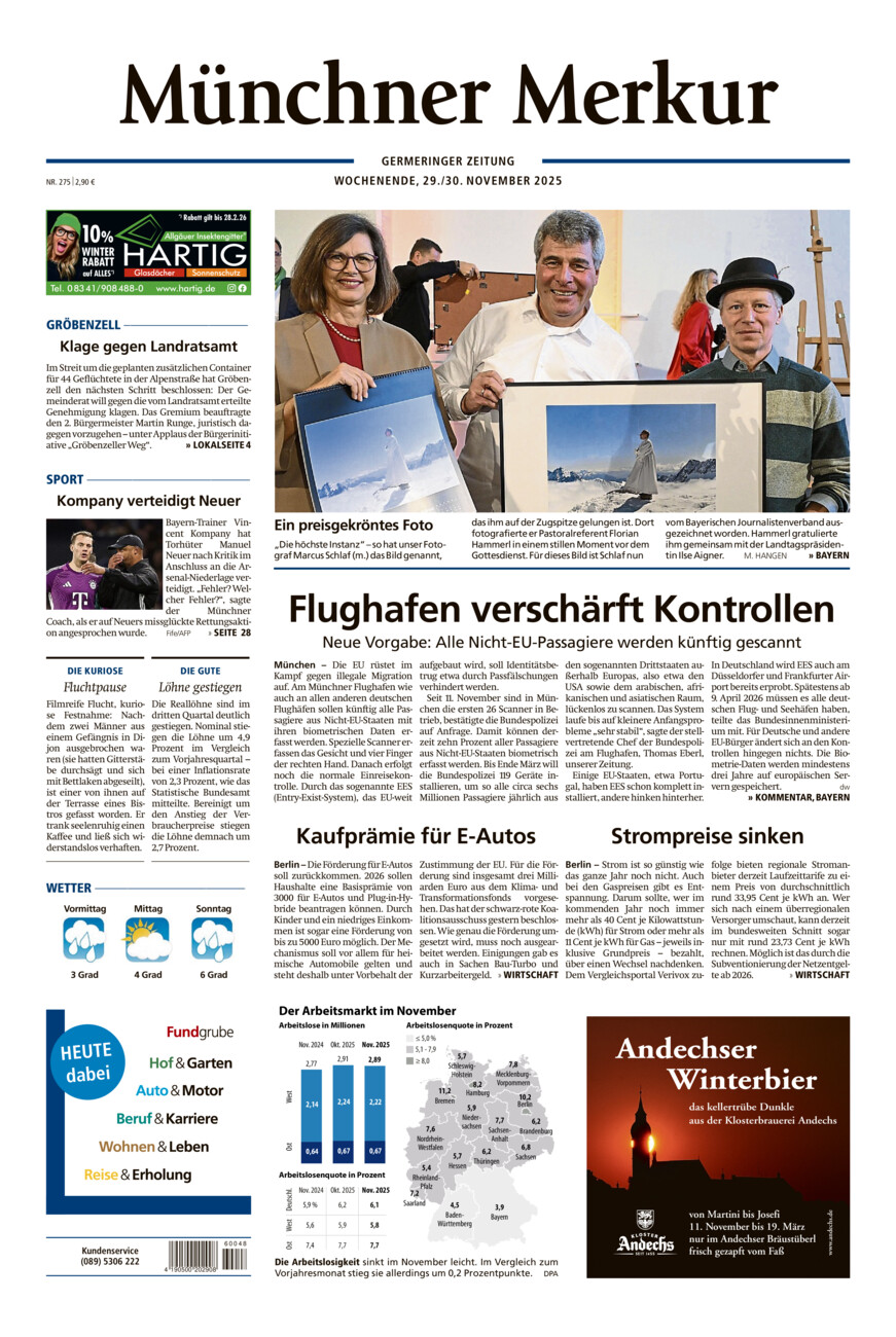 Germeringer Zeitung vom Samstag, 29.11.2025