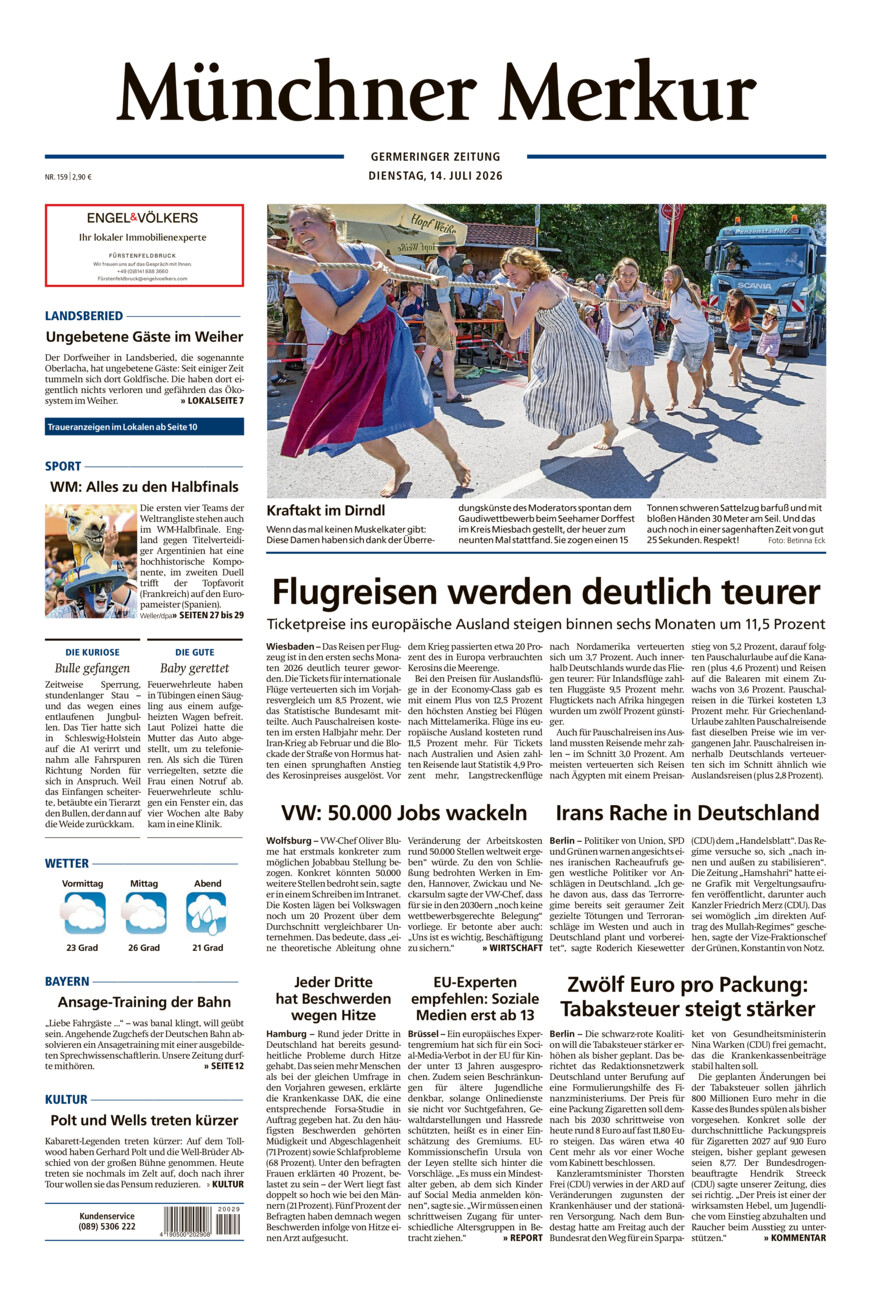 Germeringer Zeitung vom Dienstag, 14.07.2026