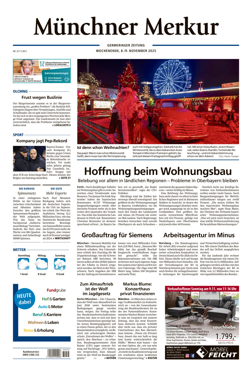 Germeringer Zeitung vom Samstag, 08.11.2025