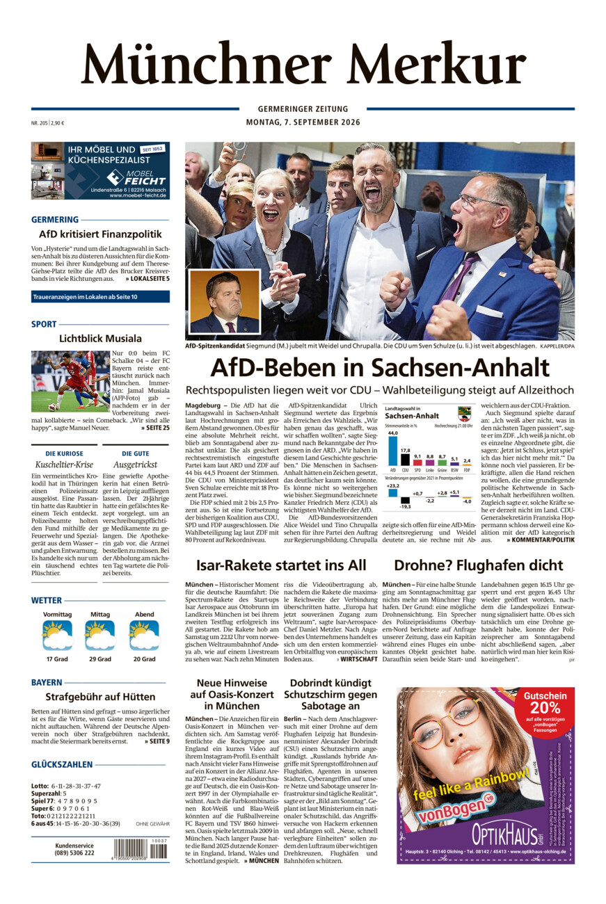 Germeringer Zeitung vom Montag, 07.09.2026