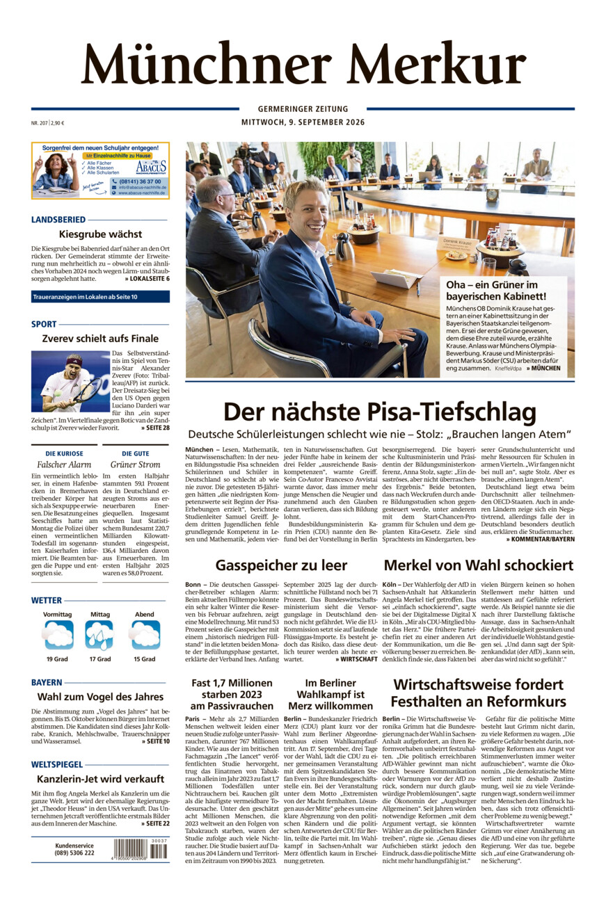 Germeringer Zeitung vom Mittwoch, 09.09.2026