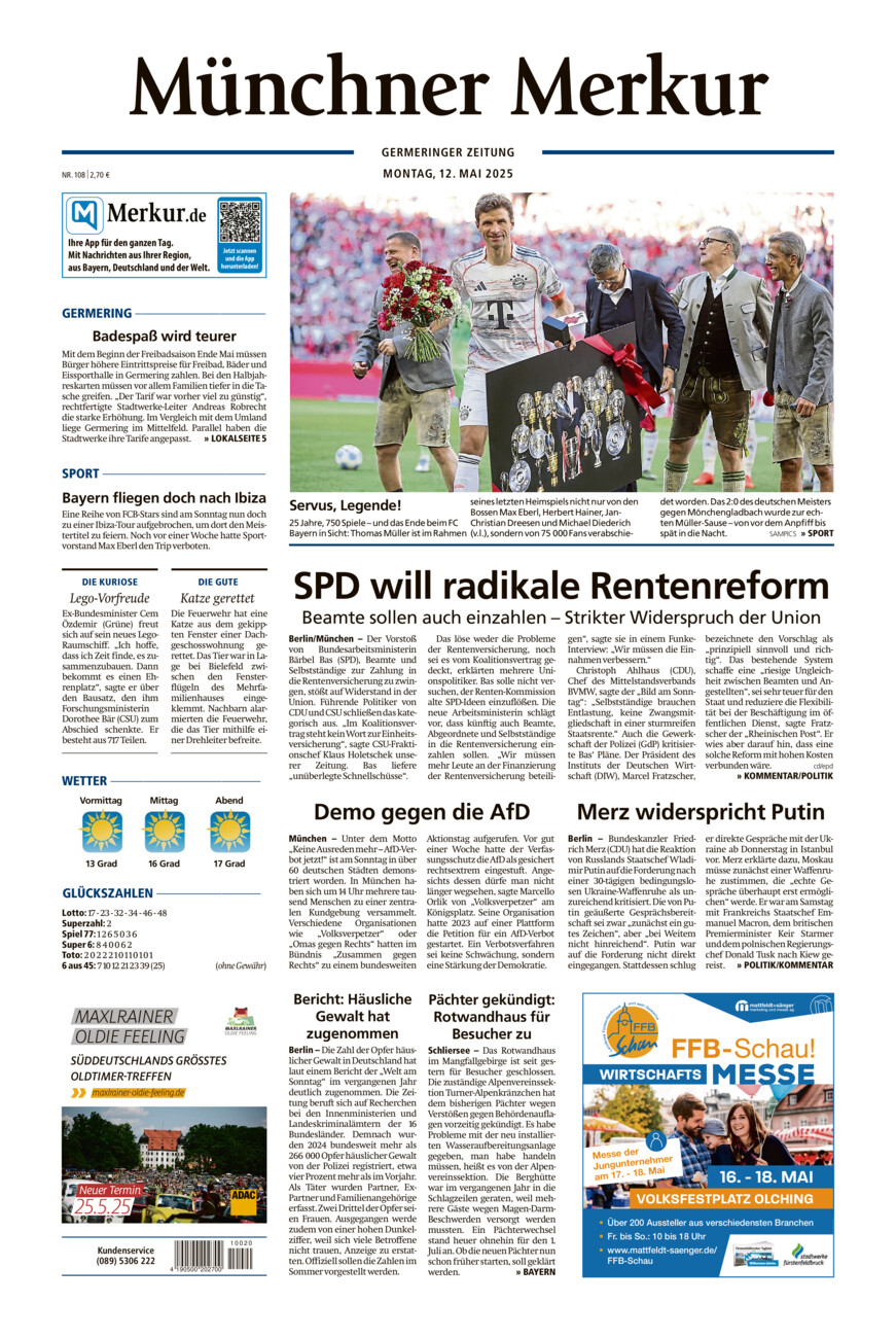 Germeringer Zeitung vom Montag, 12.05.2025