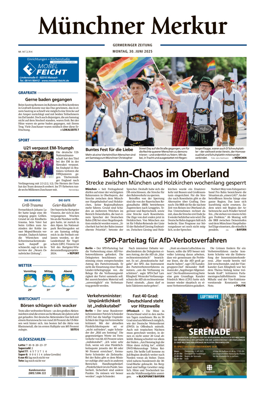 Germeringer Zeitung vom Montag, 30.06.2025