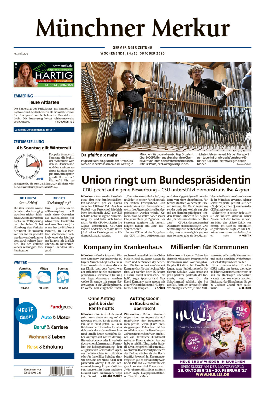 Germeringer Zeitung vom Samstag, 24.10.2026