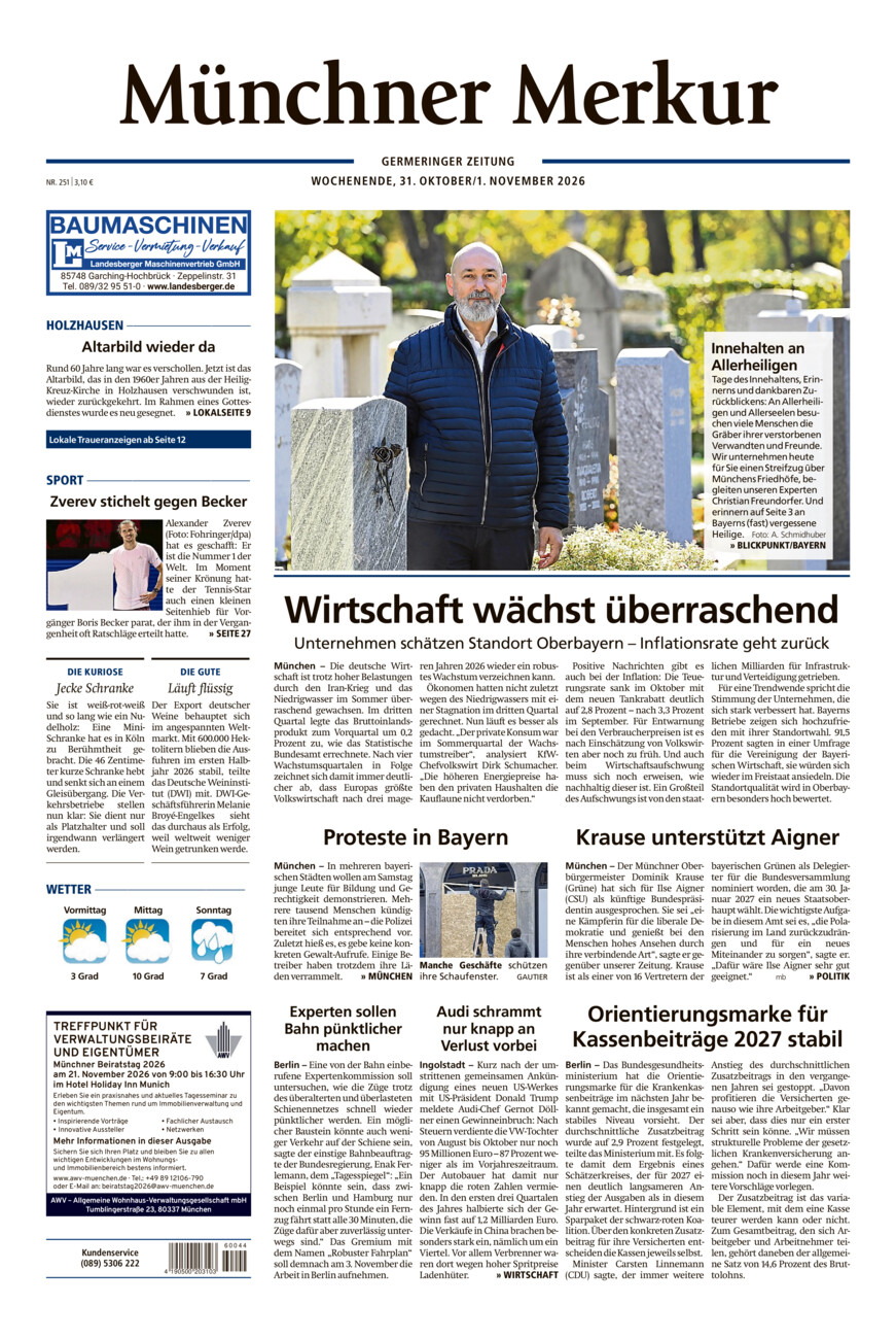 Germeringer Zeitung vom Samstag, 31.10.2026