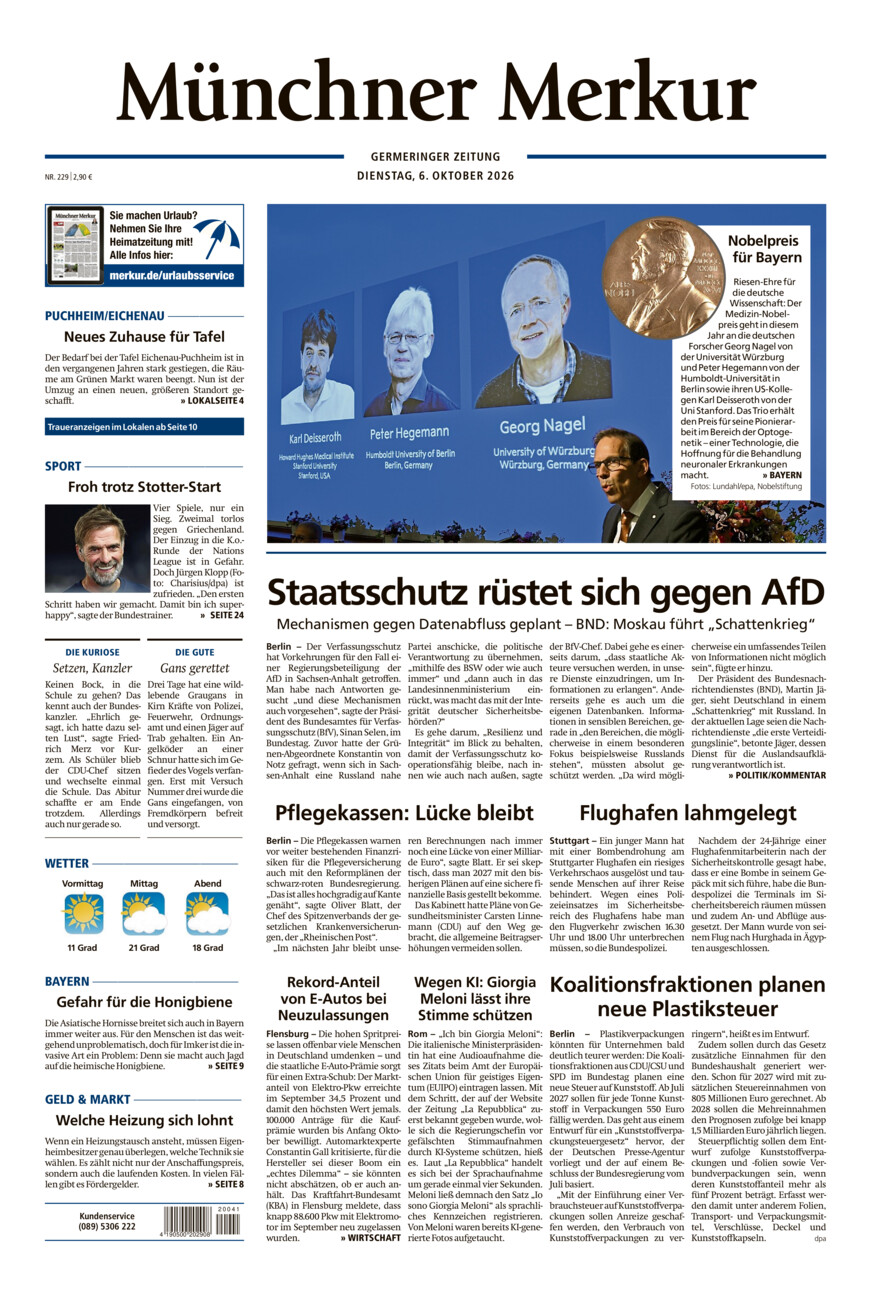 Germeringer Zeitung vom Dienstag, 06.10.2026