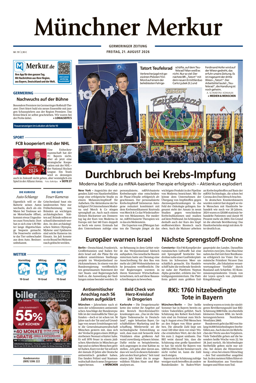 Germeringer Zeitung vom Freitag, 21.08.2026