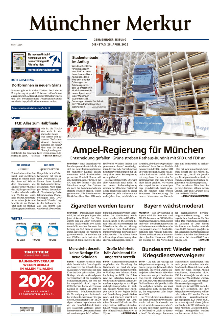 Germeringer Zeitung vom Dienstag, 28.04.2026