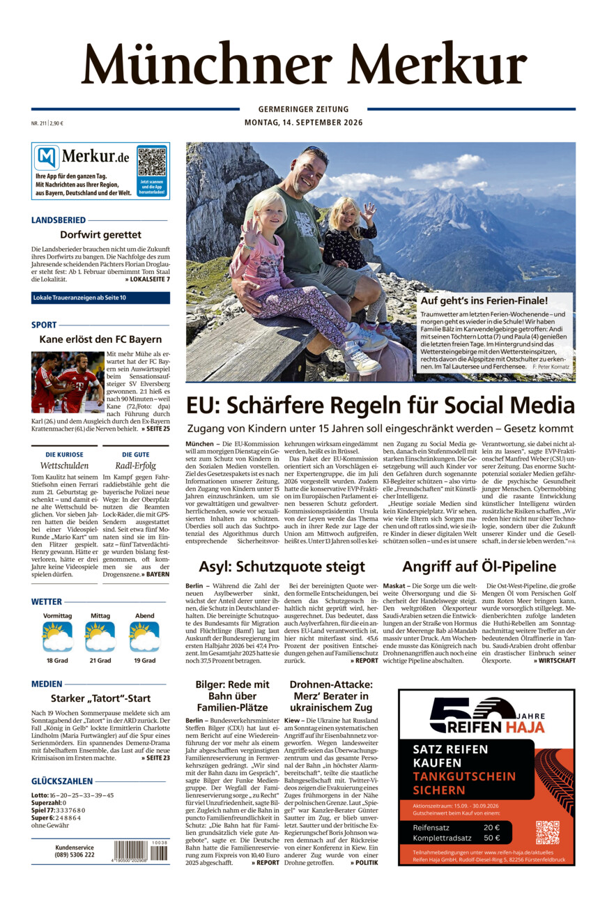 Germeringer Zeitung vom Montag, 14.09.2026