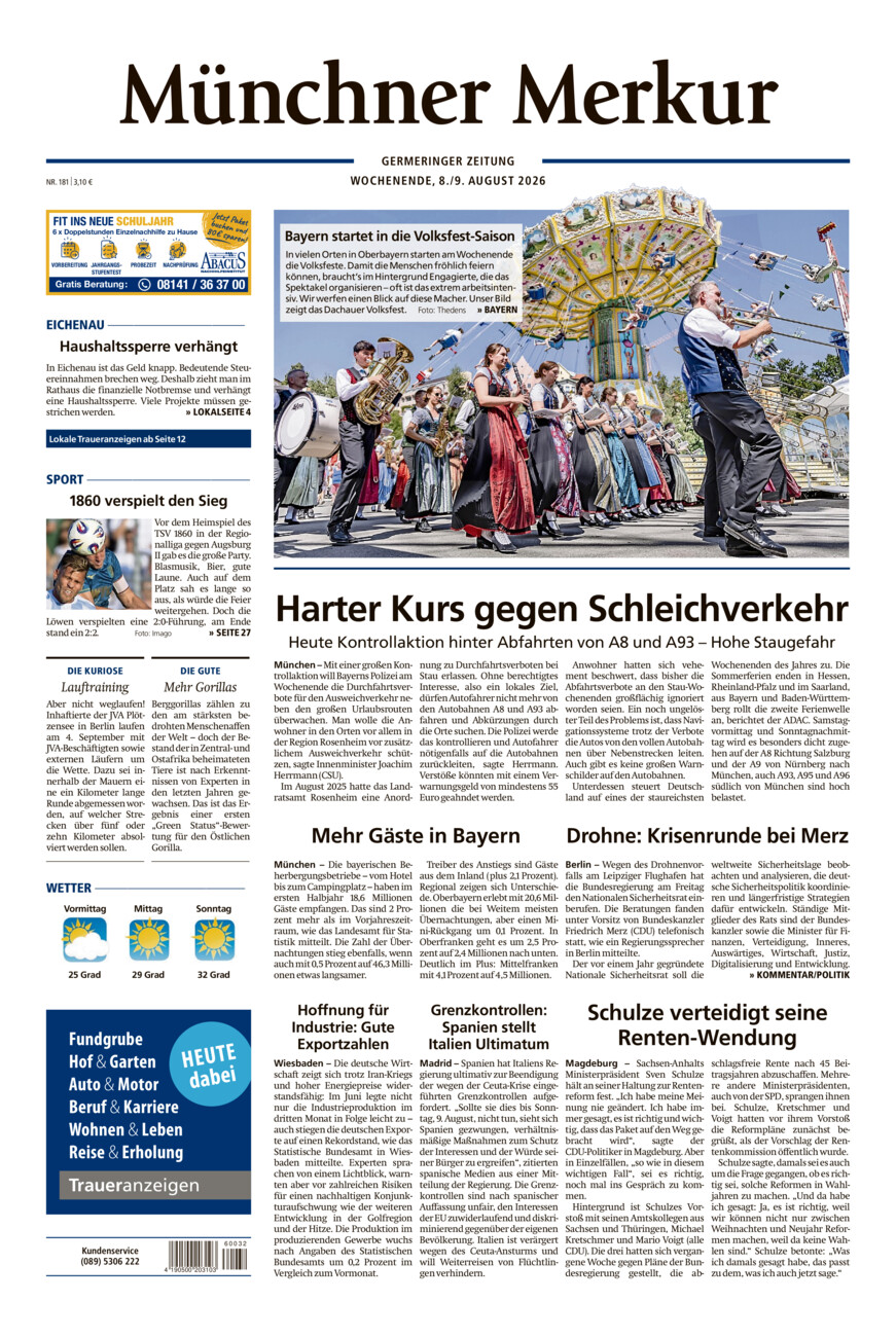 Germeringer Zeitung vom Samstag, 08.08.2026