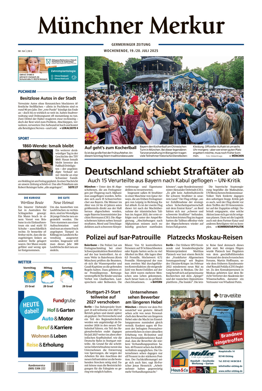 Germeringer Zeitung vom Samstag, 19.07.2025